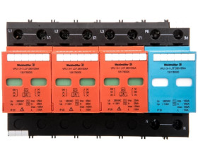 Ogranicznik przepięć Typ T1+T2 Typ T1+T2 3P+N 25kA 1,6kV 280V VPU I 3+1 LCF 280V/25KA 1351780000