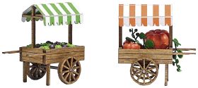 Busch 1826 Wózek na rynek H0 Dynia i sałata Zestaw do złożenia