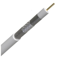 Przewód antenowy koncentryczny 75ohm TC6 Trishield 1,02/4,7/6,9 Cu ekran 80 B2ca biały tceq 500m