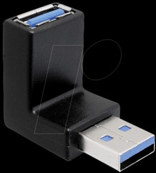 65340 USB 3.0 plug-socket, 270° angle, vertical