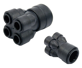 Plastikowa złączka rurowa, typ mocowania: Trójnik kolektora