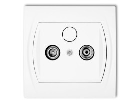 LOGO Gniazdo antenowe RTV końcowe 2dB biały LG2K KARLIK