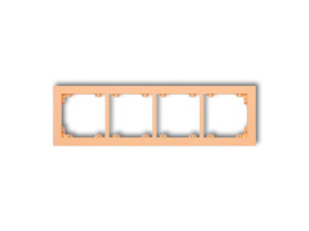 DECO Ramka 4 poczwórna uniwersalna z tworzywa DECO Pastel Matt brzoskwiniowy 45DR-4 KARLIK