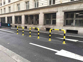 Bariera ochronna Bariera ochronna szerokość bariery 2000mm Ø 60mm wysokość bariery 1000mm Żółty/czarny