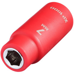 Draper 18744 XP1000® VDE Socket, 1/4" Sq. Dr., 7mm - 18744