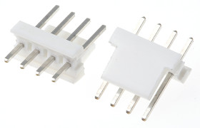 Złącze szpilkowe 4-pinowe raster: 2.54mm -rzędowe TE Connectivity Przewlekany 5.0A 250.0 V.