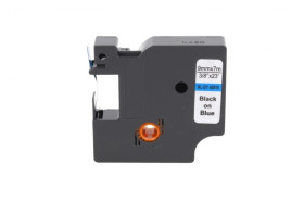 Taśma D1 40916 do drukarki DYMO 9mm 7m niebieska taśma czarny nadruk