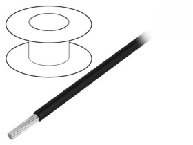 3053 BK001 Przewód na rolce o długości 305m linka Cu, 300V PVC czarny 20 AWG