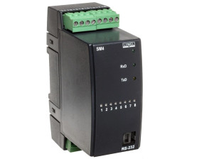 Moduł 8-kanałowy wyjść binarnych zasilanie 85-253V AC/DC 4 wyjścia przekaźnikowe bez atestu KJ SM4 12000