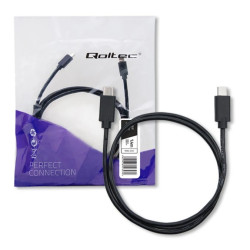 Qoltec Kabel USB 2.0 typ C męski USB 2.0 typ C męski 1.4m Czarny