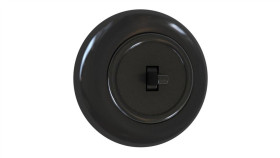 Włącznik Światła Podtynkowy Pojedyńczy Schodowy Z Ramką 10Ax 250V Ip20 Czarny...