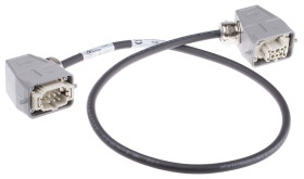 Wzmocnione złącze zasilania 6-pinowe HARTING 9A 600 V Żeńskie do męskiego