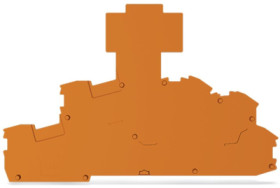 End/Intermediate plate, 1 mm thick, orange for terminal block, 2003-6694
