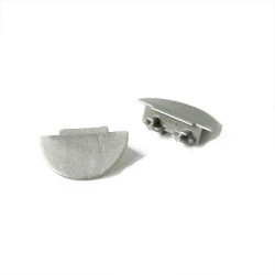 Zaślepka Groove10 srebrna - 1szt z otworem