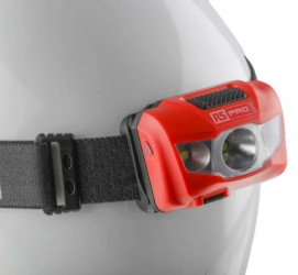 Latarka nagłowna akumulatorowa zasięg 66 m, jasność 250 lm, Litowo-polimerowy IPX6 RS PRO 95g