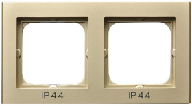 SONATA Ramka podwójna do łączników IP44 szampański złoty RH-2R/39