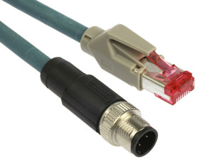 Kabel Ethernet Cat5 długość 2m Z zakończeniem Phoenix Contact Poliuretan l. żył: 4