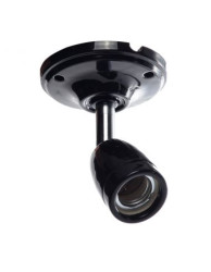 CERAMICZNY KINKIET REGULOWANY ŚCIENNO SUFITOWY CZARNY CKREGB