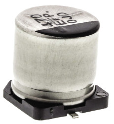 Aluminiowy kondensator elektrolityczny 470μF 25V dc SMD Panasonic 10 (Dia.) x 10.2mm