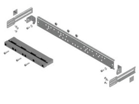 Wspornik z nośnikiem BBS 4-bieg. szerokość 2 (500), do szyn o rozstawie 60 mm, montaż szyn w pionie na WP-A/WP-T z płynną regula