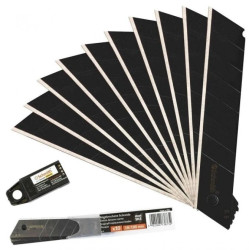 Ostrze łamane czarne 18mm stal SK5 - 10 sztuk Schmith