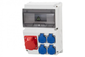 Rozdzielnica LAGO 10M - gniazda 16A 5p, 4x230V /10 modułów/