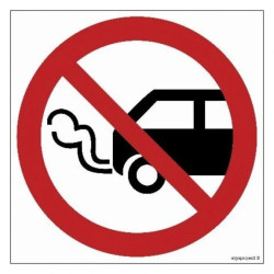 ZNAK - GB005 Nie załączać urządzeń elektrycznych 50 x 50 cm KS - Folia podłogowa foto.