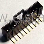 WZ 10R wtyk jednorzęd kątowy z zatrzaskiem