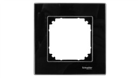 Merten M-Elegance Ramka Pojedyncza Szklana Onyks Czarny Mtn404103