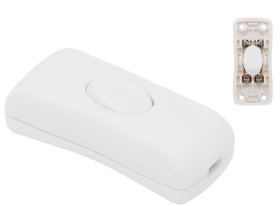 Włącznik przelotowy na kabel BIAŁY PP14