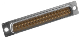 Złącze D-Sub 37-pinowe Męski Prosty Montaż na panelu Złoto