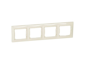 VALENA Ramka 4 poczwórna pozioma krem 774354 LEGRAND