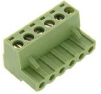 TLP-CPF6 Kostka zaciskowa, 6pin, prosta, z gniazdem raster 5,08 mm