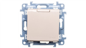 Simon 10 Gniazdo Pojedyncze Schuko Z Uszczelką Kremowe 16A 250V Ip44...