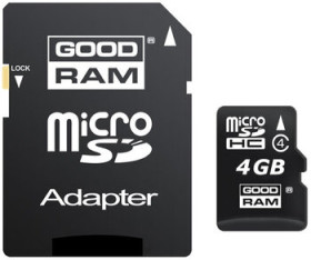 karta pamięci microSDHC GOODRAM 4GB - rozpakowana