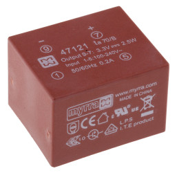 Transformator SMPS, 2.5W, 85 → 265 V ac, 85 → 370 V dc, Przewlekany