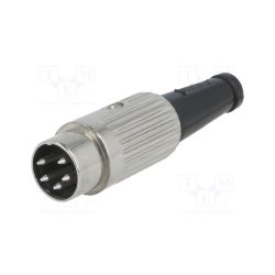 Wtyk DIN 5p 240st. na kabel metal / 610-0510