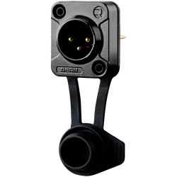 Rean RRX3M-Z-012-0 XLR Connector 3-Pin Black Metal Flange IP65 100 pcs