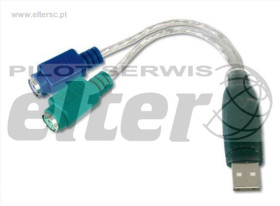 Wtyk USB - 2x gniazdo PS2