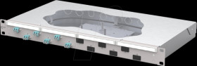 1504557706-F OpDAT 19", 1U fiber optic patch panel, 6x LC-D, OM3