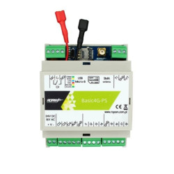 Moduł komunikacyjny GSM/LTE, 17VAC/24VDC, 8 wejść, 4 wyjścia, DIN 4P, SMS-CLIP-DTMF-E-MAIL, Basic4G-PS-D4M