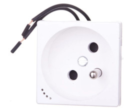 Simon Connect Gniazdo K45 pojedyncze z/u 16A IP20 ze wskaźnikiem zasilania czysta biel KL02/9