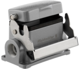 Surface mount housing, size D24, die-cast aluminum, M32, angled, longitudinal bow locking, IP65, 1903510000