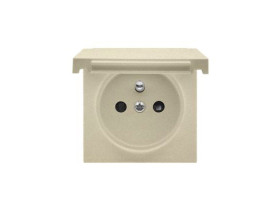 SIMON 55 Pokrywa gniazda pojedynczego z klapką w kolorze do: SGZ1CM, SGZ1M szampański mat TGZ1BUZP/144 KONTAKT SIMON