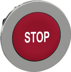 Schneider Electric ZB4FA434 ZB4FA434 Element czołowy dla przycisku płaski, resetowalny (Ø) 30.5 mm STOP chrom, czerwony