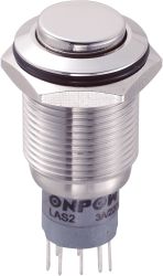 Przycisk wandaloodporny chwilowy TRU COMPONENTS LAS2GQH-22/S/P, 2 x wł/(wł), 1 szt.