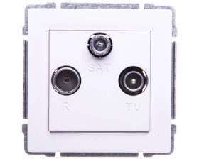 KOS66 Gniazdo antenowe RTV/SAT końcowe białe 660476