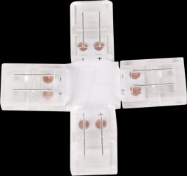 LX900103 LED strip connector, X-shaped, 4-pin, for 8 mm RGB LED strips