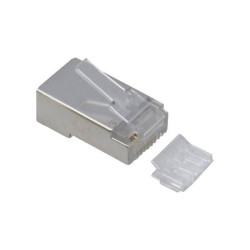 TruComponents 240028 RJ45 Plug CAT 6A with kink protection Bend relief Grey