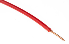 Przewód montażowy 0,7 mm² Czerwony Hew Heinz Eilentropp Silikon 19 AWG 1,5 kV dł. 20m 408/0,05 mm +180°C
